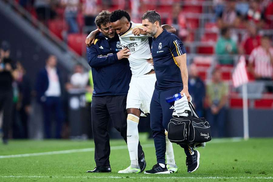 Militao looked to be in serious pain when he came off 