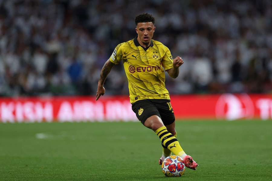 Jadon Sancho, na final da Liga dos Campeões contra o Real Madrid