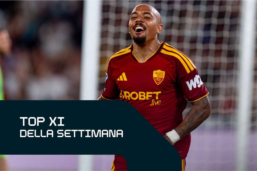 Donyell Malen, autore di una tripletta nella vittoria della Roma sulla Fiorentina