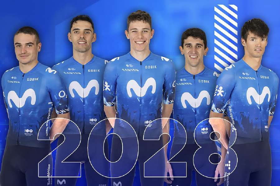 Los cinco renovados del Movistar Team