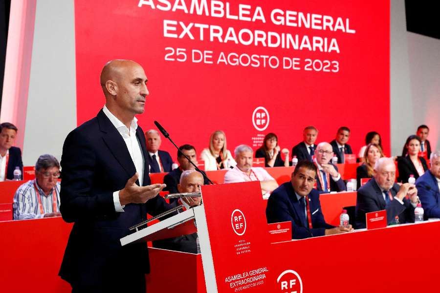 Rubiales during the meeting