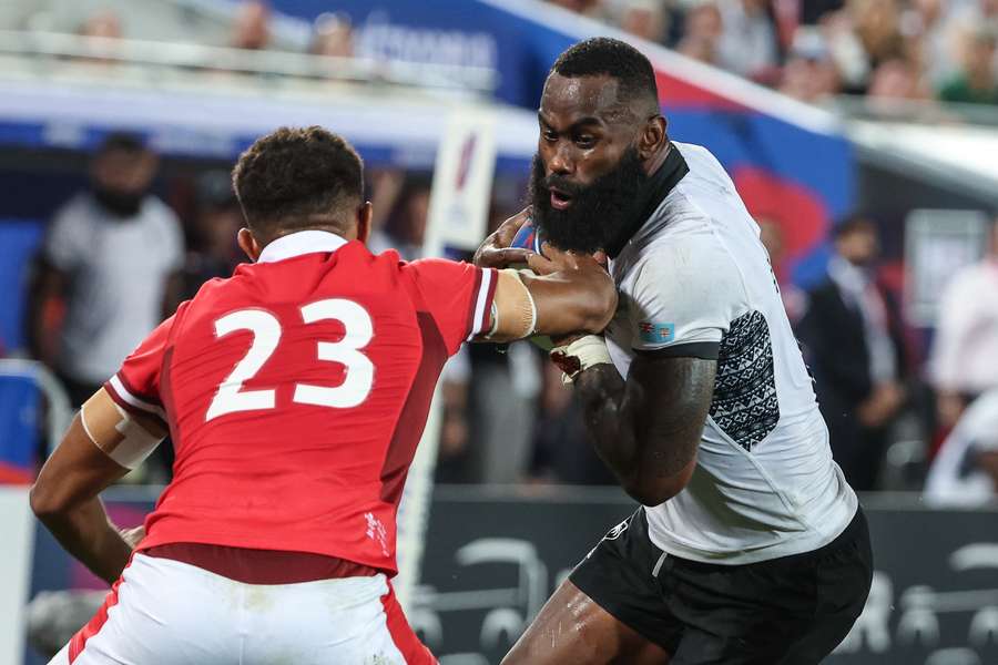 Fiji's Semi Radradra miste een levensgrote kans om de wedstrijd laat te winnen