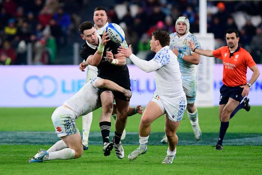 Will Jordan in action for the All Blacks 