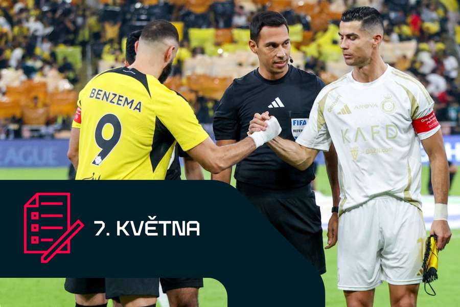 Karim Benzema a Cristiano Ronaldo v Saudi Pro League.