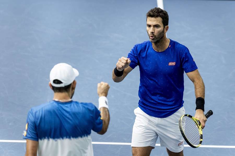 Jean-Julien Rojer met zijn vaste dubbelpartner Marcelo Arévalo uit El Salvador