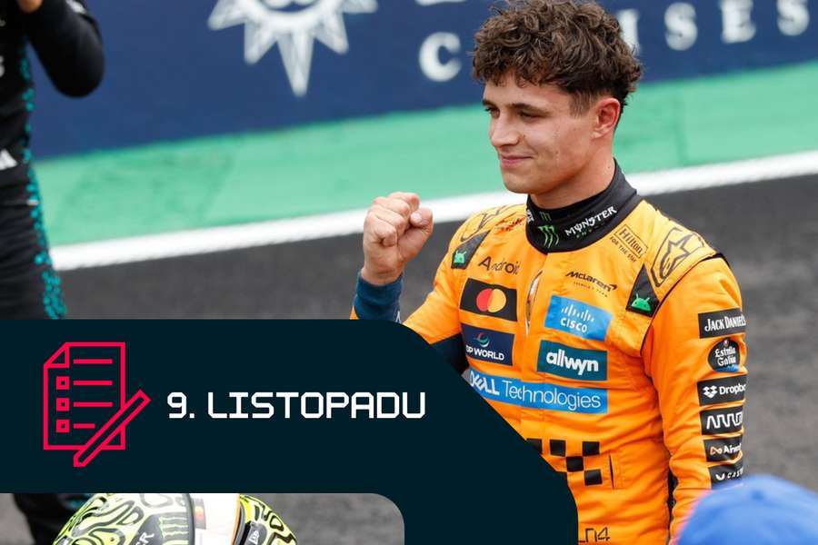 Denní menu: Norris v F1 do trháku, Gurdiolova tisícovka a Sedláček na šipkařském Grand Slamu. Denní menu: Norris v F1 do trháku, Gurdiolova tisícovka a Sedláček na šipkařském Grand Slamu.