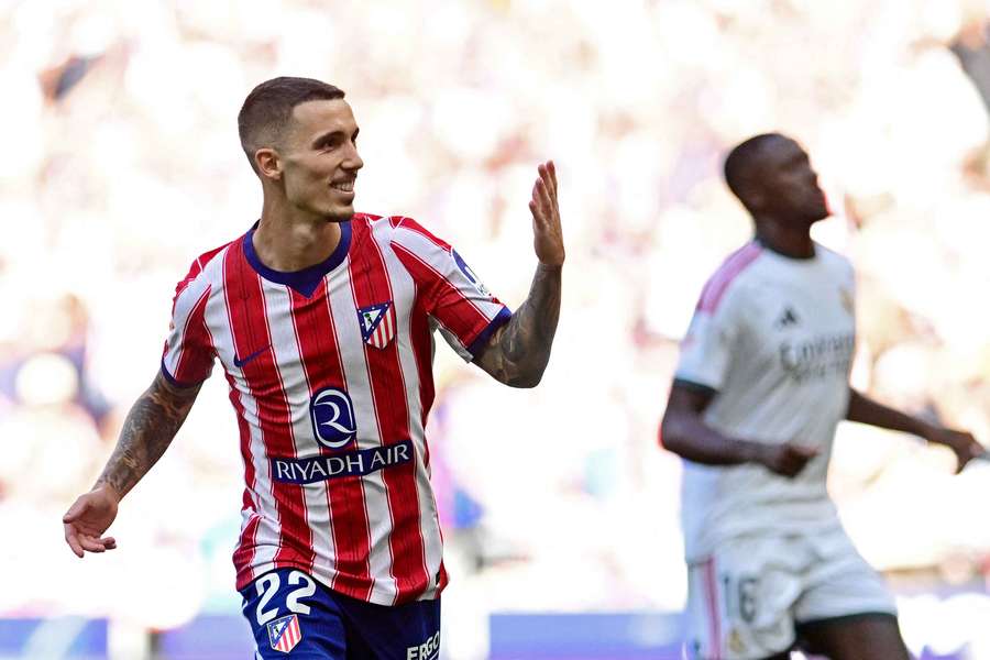 Alejandro Grimaldo abriu o placar para o Atlético de Madrid Alejandro Grimaldo abriu o placar para o Atlético de Madrid