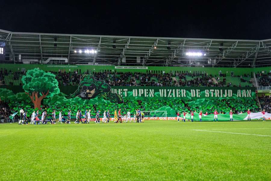 Een sfeeractie voor FC Groningen - FC Den Bosch