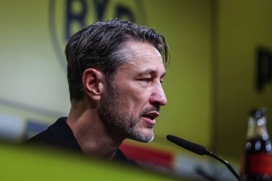 Niko Kovac auf der Pressekonferenz. Niko Kovac auf der Pressekonferenz.