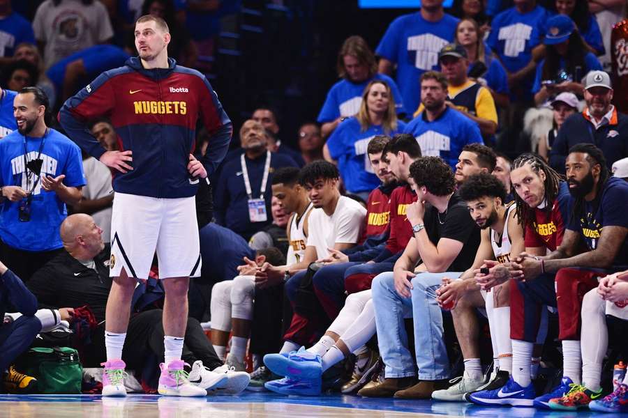 The Denver Nuggets' key players watch on as they suffer a humiliating Game 7 loss to the Oklahoma City Thunder