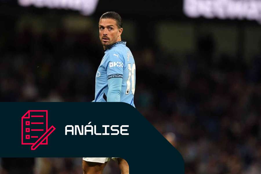 Jack Grealish, do Man City, durante uma partida no Etihad Stadium