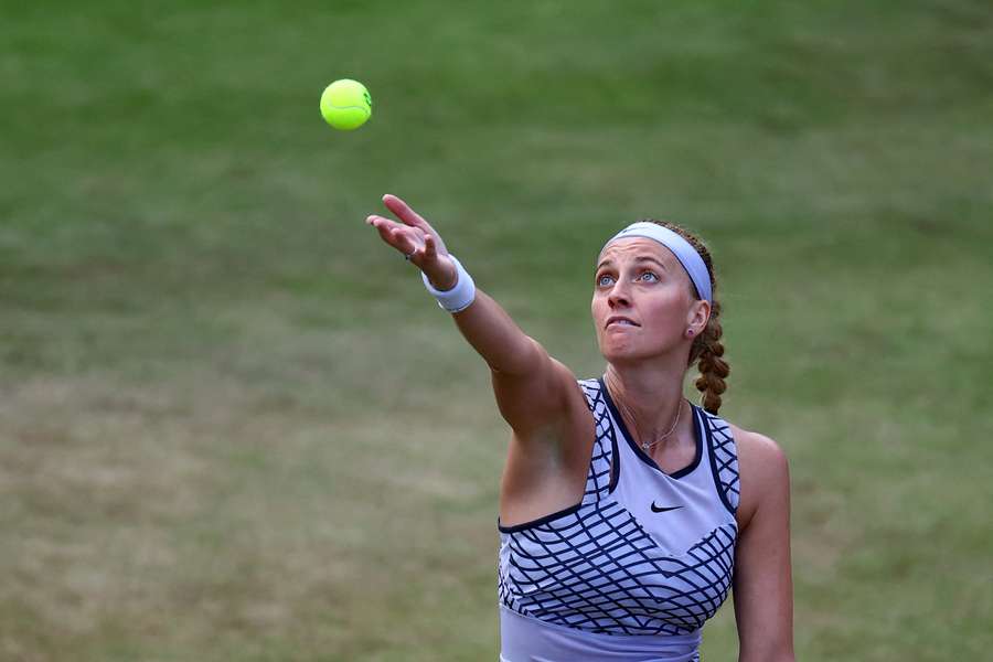 Petra Kvitova in action during her semi-final