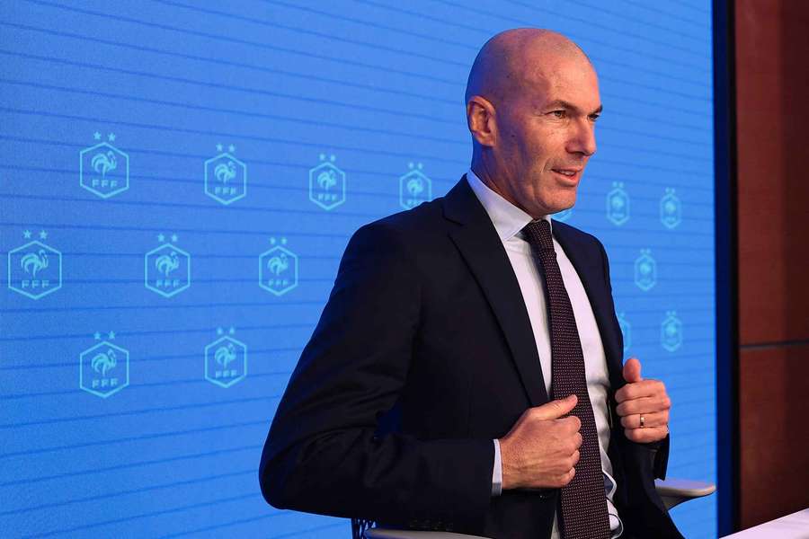 Zinedine Zidane, présenté en tant que sélectionneur de l'équipe de France, ce mardi.
