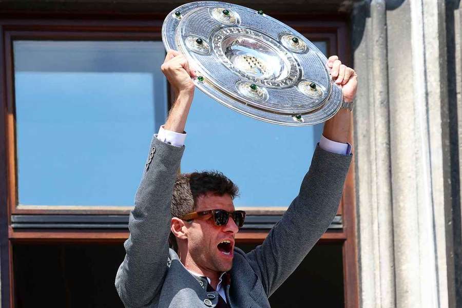 Thomas Müller auf dem Marienplatz.