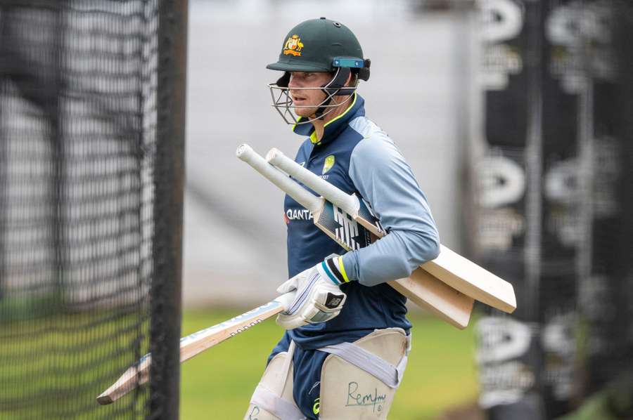 Steve Smith in the nets Steve Smith in the nets