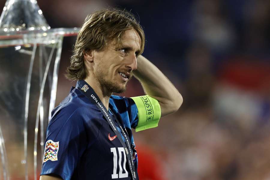 Een teleurgestelde Modric na de Nations League-finale