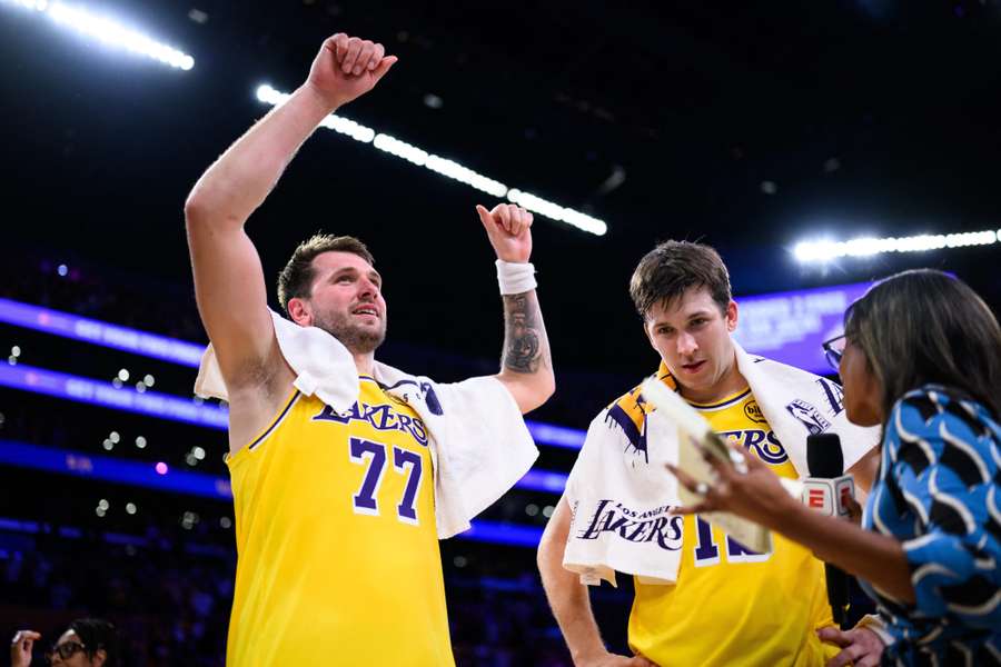 Luka Doncic and the Los Angeles Lakers claimed a huge win in the NBA on Saturday.