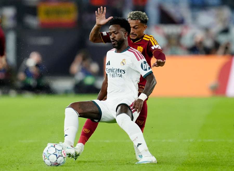 Vini Jr. não fez uma boa partida contra a Roma Vini Jr. não fez uma boa partida contra a Roma