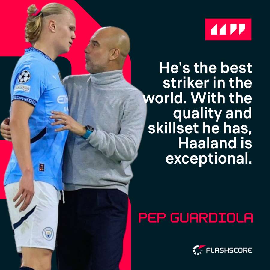 Pep Guardiola on Erling Haaland Pep Guardiola on Erling Haaland