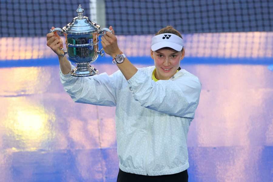 Rybakina celebrates her US Open triumph Rybakina celebrates her US Open triumph