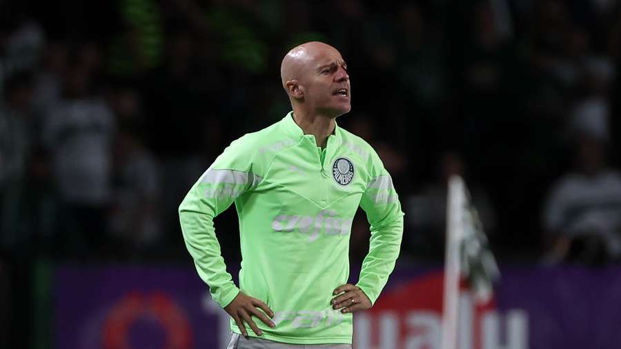 O adjunto Vitor Castanheira comandou o Verdão na ausência de Abel Ferreira