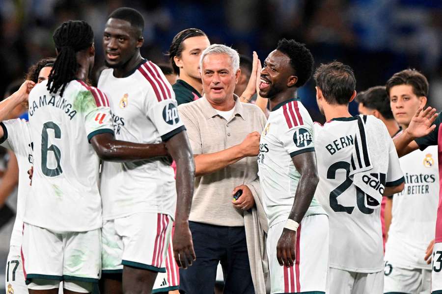 Real Madrid coach Jose Mourinho said he is 'very happy' with his current squad Real Madrid coach Jose Mourinho said he is 'very happy' with his current squad