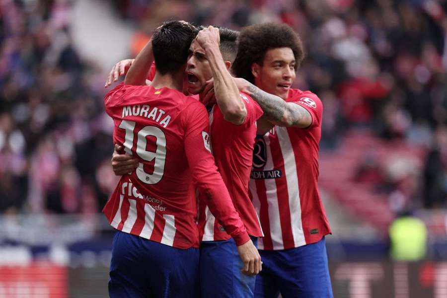 Les joueurs de l'Atlético ont célébré leur victoire.