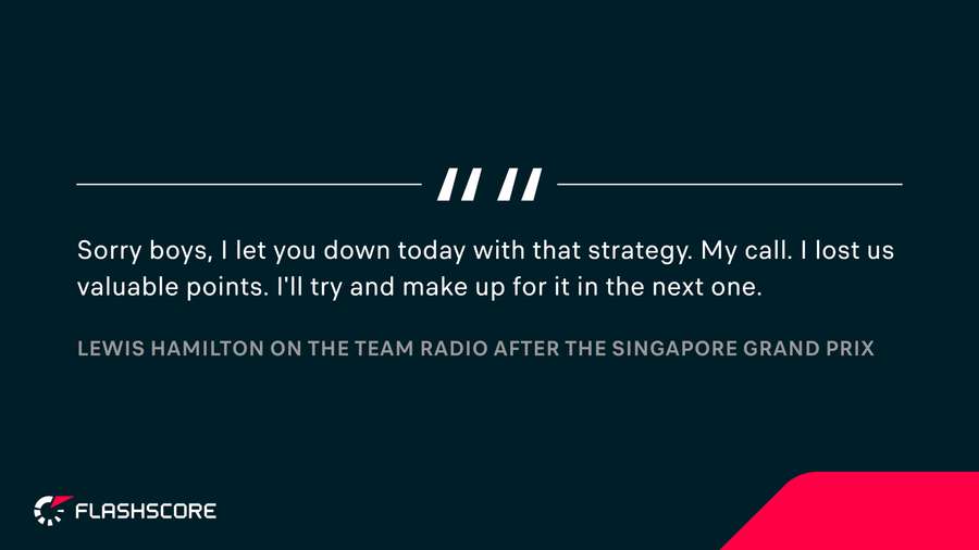 Hamilton's message to Ferrari after the race Hamilton's message to Ferrari after the race