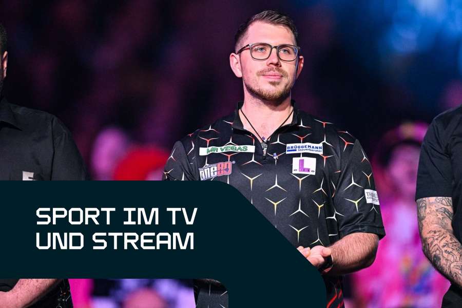 Sport live am Sonntag: Lukas Wenig steht am Abend bei der Darts-WM auf der Bühne des Alexandra Palace.