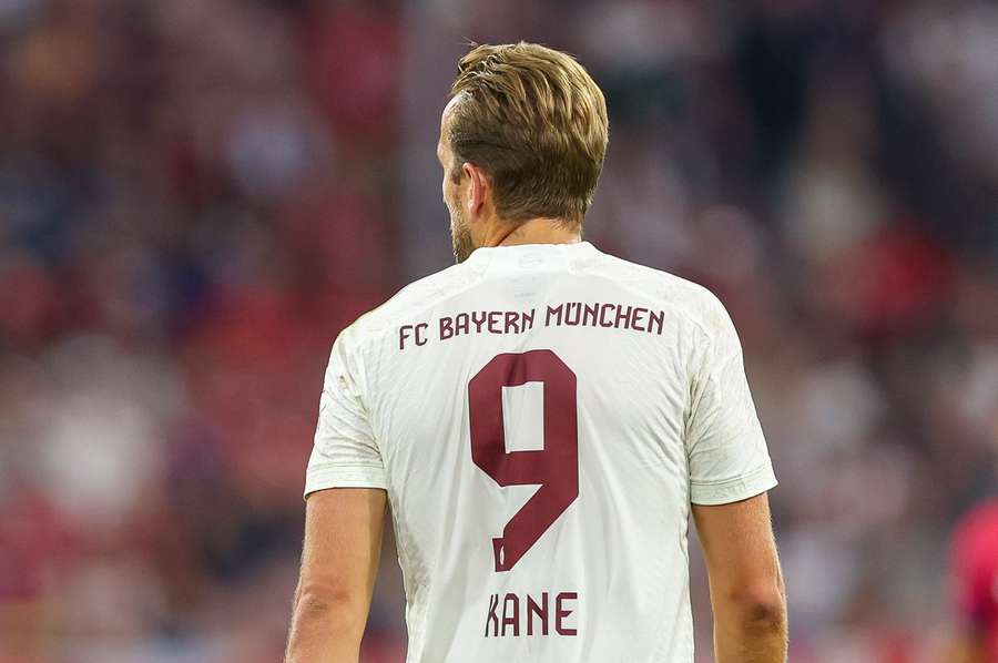 Harry Kane lors de ses débuts avec le Bayern en Supercoupe d'Allemagne.