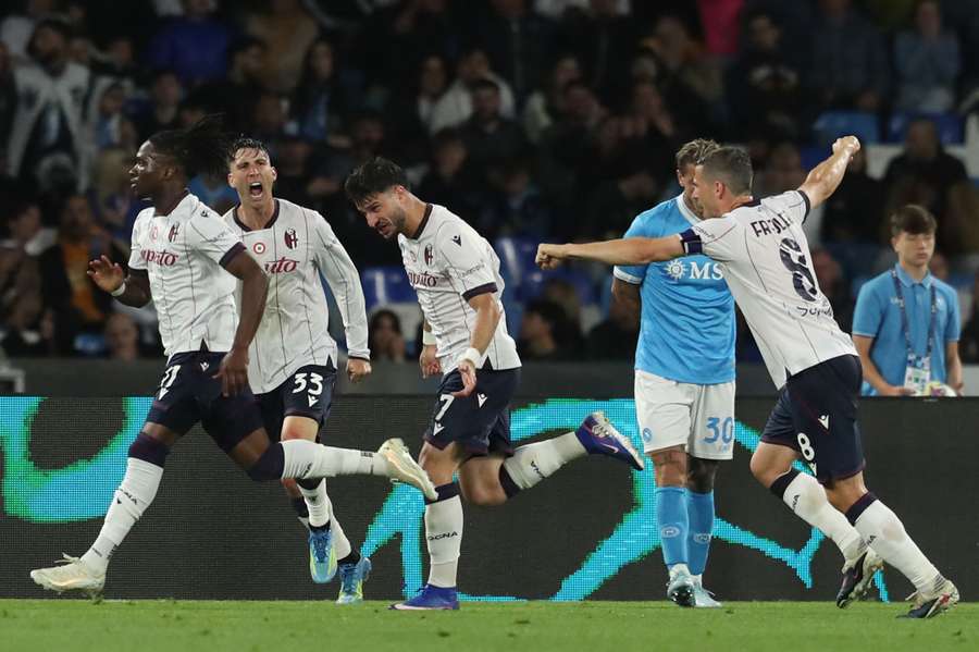 Bolgona celebrate dramatic late winner