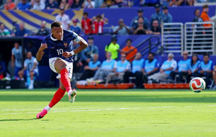 France's Kylian Mbappe scores a goal that was later disallowed France's Kylian Mbappe scores a goal that was later disallowed