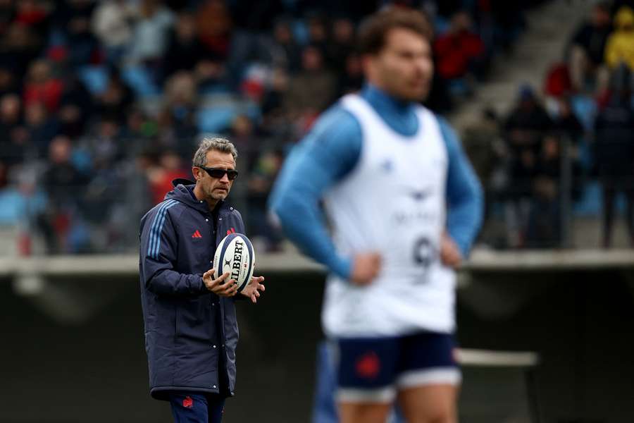 Fabien Galthié à l'entraînement cette semaine.