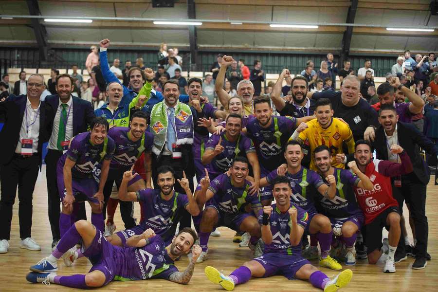 Palma Futsal celebra su pase a la Elite Round de La UEFA Futsal Champions League.