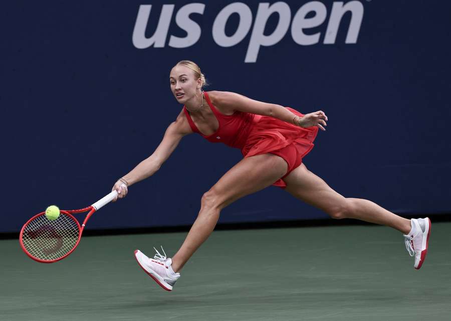 Anastasia Potapova kämpft bei den US Open um jeden Punkt