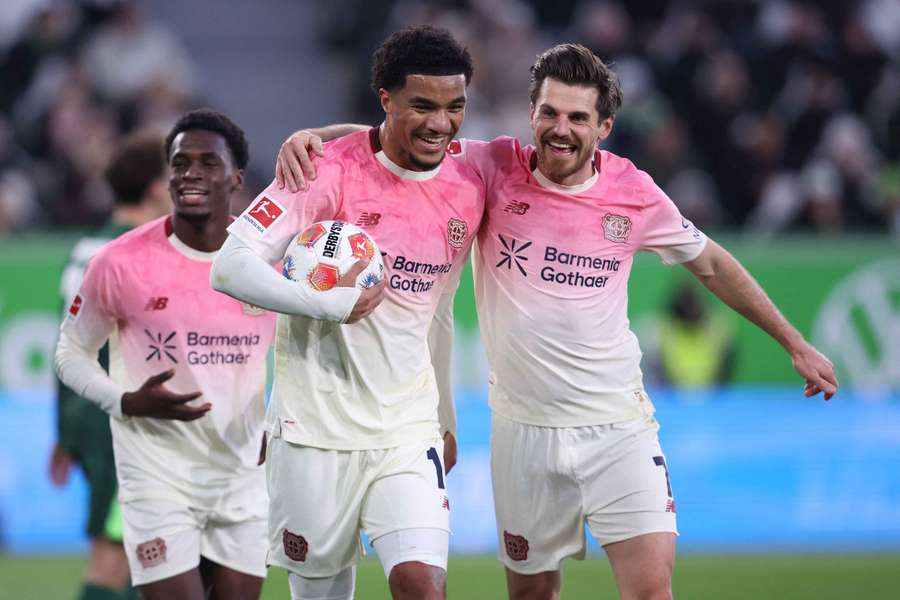 Malik Tillman celebrates his goal for Bayer Leverkusen Malik Tillman celebrates his goal for Bayer Leverkusen