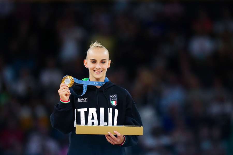 Italy's Alice D'Amato with her medal