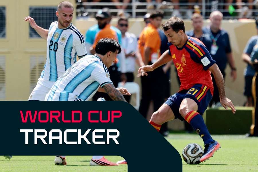 Lisandro Martinez and Mikel Oyarzabal battle for the ball Lisandro Martinez and Mikel Oyarzabal battle for the ball