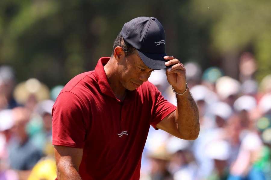 Tiger Woods em ação em Augusta