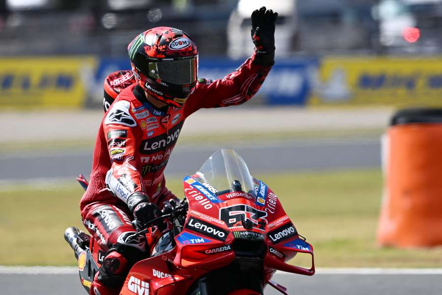 Pecco Bagnaia festeggia la pole