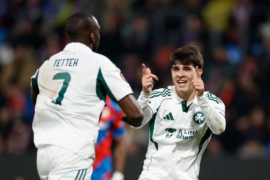 Andrews Tetteh, left, scored Panathinaikos' only goal of the game Andrews Tetteh, left, scored Panathinaikos' only goal of the game