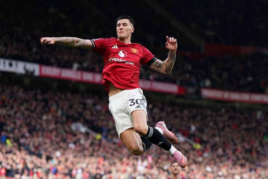 Sesko comemora segundo gol do United na partida