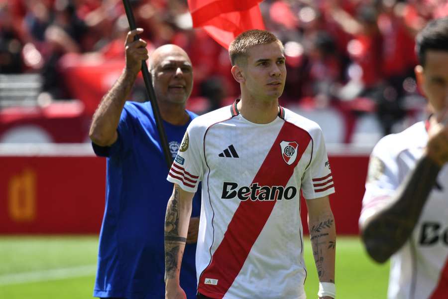 Franco Mastantuono prima di River Plate-Urawa Red Diamonds