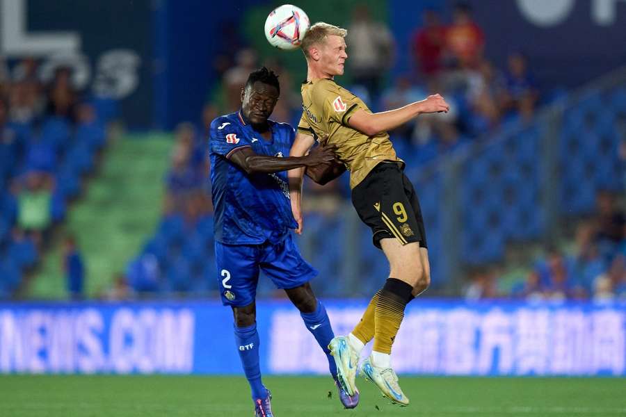 Lance del último Getafe-Real Sociedad