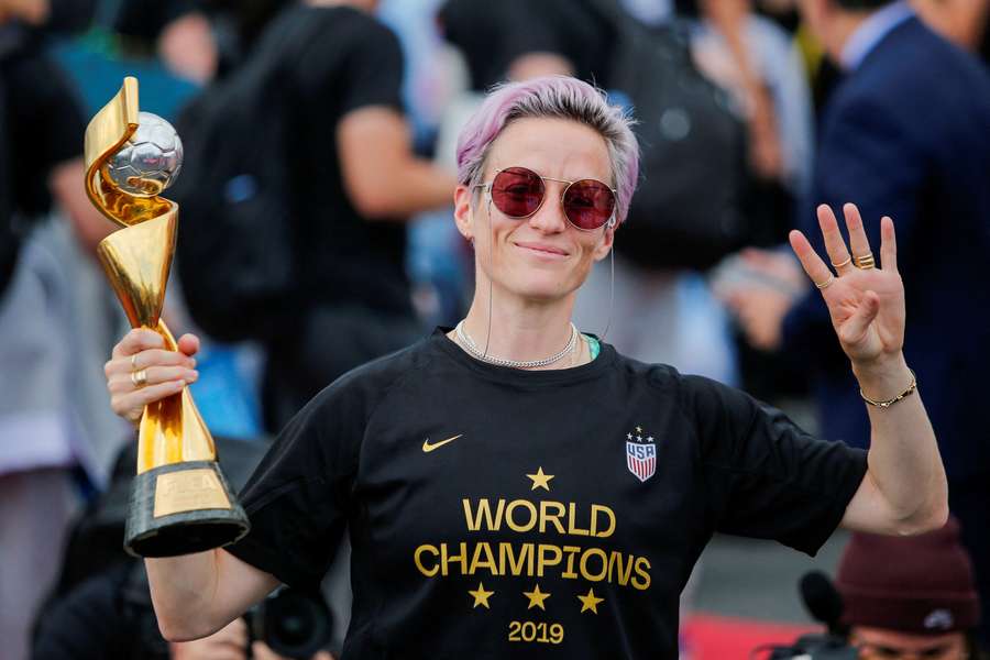 Megan Rapinoe is chasing her third World Cup in Australia and New Zealand