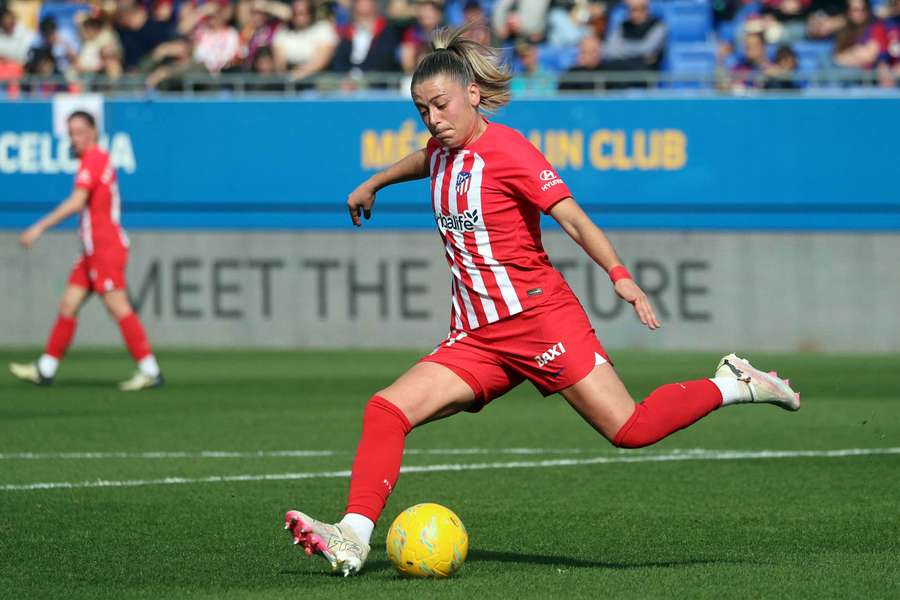 Carmen Menayo, en un partido del Atlético