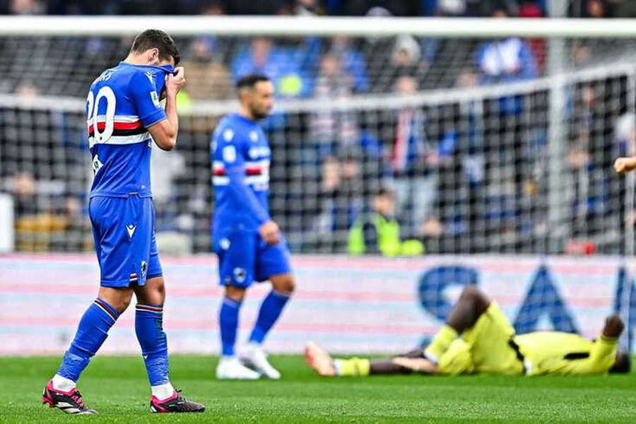 Sampdoria está no penúltimo lugar do campeonato