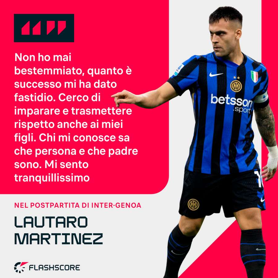 Le parole di Lautaro Martinez prima che spuntasse l'audio della bestemmia