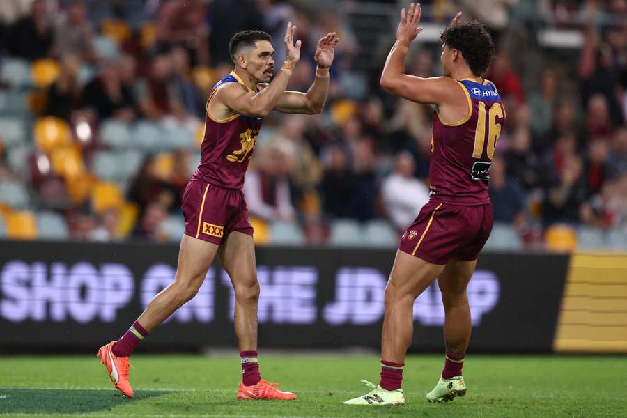 Charlie Cameron against Adelaide: 2.3, 1.1, 3.2, 4.0, 4.1, 3.2, 2.2, 3.5 (22 goals from eight games). 