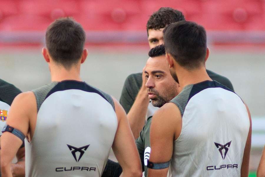 Xavi con la squadra 